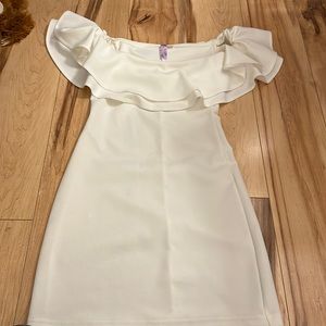 White off the shoulder dress
